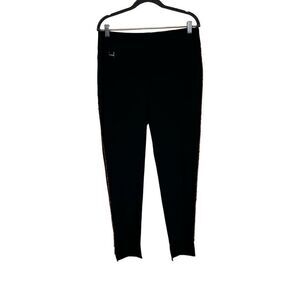 Lissette L Montreal NWT black gaby stretch slim ankle pants with side piping siz